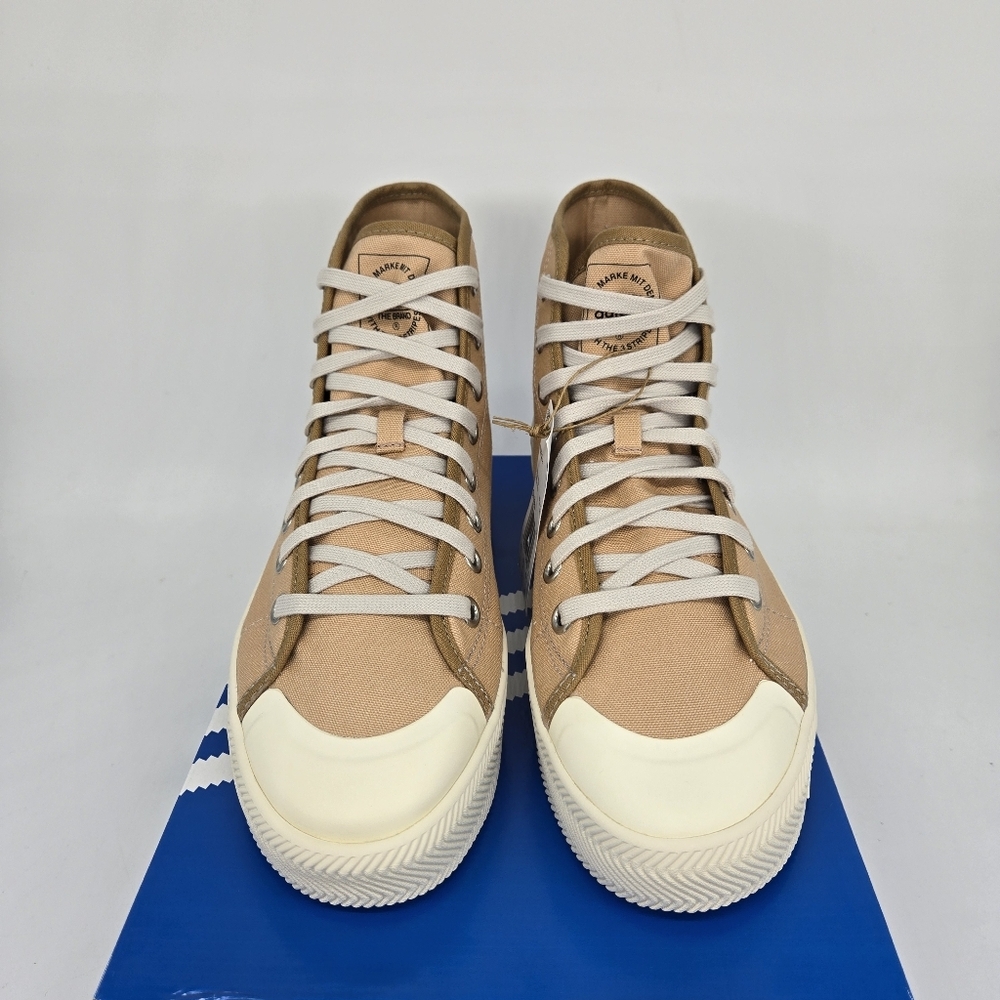 Adidas Men's Nizza 2 Platform GX0989 'Pale Nude' High Top Shoes Size 9.5 New - Picture 2 of 8